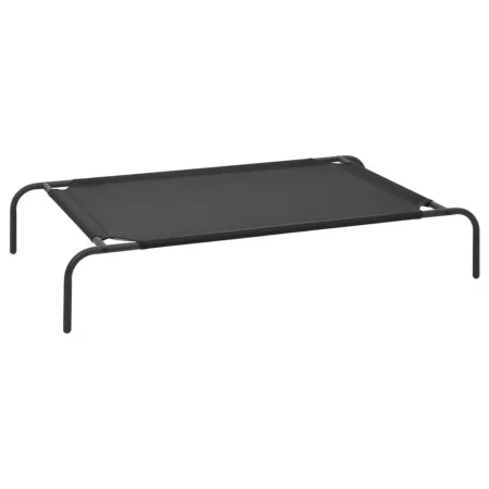 Cama de perro elevada negra textilene L de vidaXL, Camas para perros - Ref: Foro24-170662, Precio: 23,60 €, Descuento: %