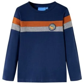 Camiseta infantil de manga larga azul marino 92 de , Camisetas para niños - Ref: Foro24-12849, Precio: 8,30 €, Descuento: %