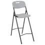 Sillas altas de jardín plegables 2 uds HDPE y acero blancas de vidaXL, Sillas de jardín - Ref: Foro24-44561, Precio: 126,36 €...