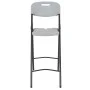 Sillas altas de jardín plegables 2 uds HDPE y acero blancas de vidaXL, Sillas de jardín - Ref: Foro24-44561, Precio: 126,36 €...