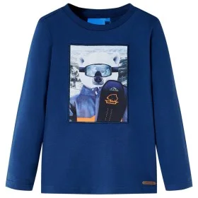 Camiseta infantil de manga larga color azul vaquero 116 de , Camisetas para niños - Ref: Foro24-13136, Precio: 8,64 €, Descue...