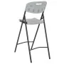 Sillas altas de jardín plegables 2 uds HDPE y acero blancas de vidaXL, Sillas de jardín - Ref: Foro24-44561, Precio: 126,36 €...