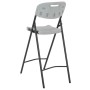 Sillas altas de jardín plegables 2 uds HDPE y acero blancas de vidaXL, Sillas de jardín - Ref: Foro24-44561, Precio: 128,47 €...