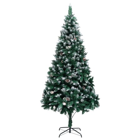 Árbol de Navidad artificial con piñas y nieve blanca 210 cm en Decoración Festiva y Estacional | Comprar online en Foru.es