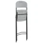 Sillas altas de jardín plegables 2 uds HDPE y acero blancas de vidaXL, Sillas de jardín - Ref: Foro24-44561, Precio: 126,36 €...