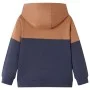 Sudadera infantil con capucha y media cremallera antracita coñac 140 de , Camisetas para niños - Ref: Foro24-13478, Precio: 1...