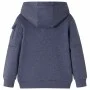 Sudadera infantil con capucha y cremallera azul oscuro mélange 140 de , Camisetas para niños - Ref: Foro24-12953, Precio: 20,...