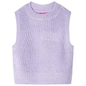 Chaleco infantil de punto color lila claro 104 de , Camisetas para niños - Ref: Foro24-14545, Precio: 13,29 €, Descuento: %
