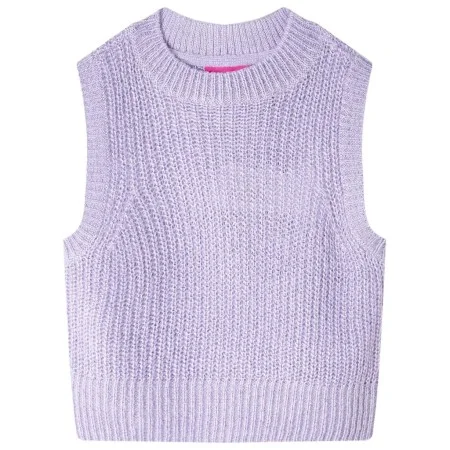 Chaleco infantil de punto color lila claro 128 de , Camisetas para niños - Ref: Foro24-14547, Precio: 11,31 €, Descuento: %