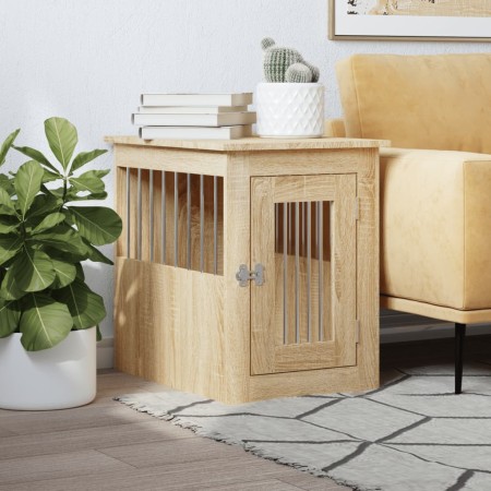 Jaula para perros madera de ingeniería roble Sonoma 45x62x59 cm de , Casetas para perros - Ref: Foro24-838311, Precio: 62,67 ...