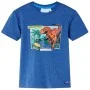 Camiseta infantil azul oscuro mélange 116 de , Camisetas para niños - Ref: Foro24-12241, Precio: 8,12 €, Descuento: %