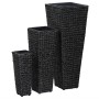 Conjunto de arriates 3 piezas jacinto de agua negro de vidaXL, Maceteros y jardineras - Ref: Foro24-45570, Precio: 93,28 €, D...