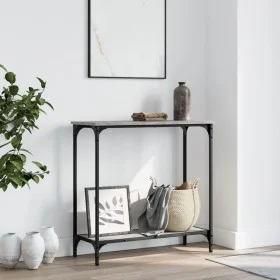 Sonoma gray engineered wood console table 75x30.5x75 cm by , Side tables - Ref: Foro24-837710, Price: 36,32 €, Discount: %