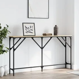 Mesa consola madera de ingeniería roble Sonoma 140x23x75 cm de , Mesas auxiliares - Ref: Foro24-837773, Precio: 47,48 €, Desc...
