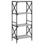 Librería 4 estantes madera ingeniería gris Sonoma 59x35x132 cm de , Librerías y estanterías - Ref: Foro24-837620, Precio: 57,...
