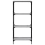 Librería 4 estantes madera ingeniería gris Sonoma 59x35x132 cm de , Librerías y estanterías - Ref: Foro24-837620, Precio: 57,...
