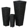 Conjunto de arriates 3 piezas jacinto de agua negro de vidaXL, Maceteros y jardineras - Ref: Foro24-45570, Precio: 91,72 €, D...