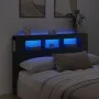 Kopfteil mit LED, schwarzem Holzwerkstoff, 160 x 18,5 x 103,5 cm von , Kopf- und Fußteile - Ref: Foro24-837352, Preis: 95,01 ...