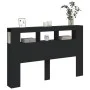 Kopfteil mit LED, schwarzem Holzwerkstoff, 160 x 18,5 x 103,5 cm von , Kopf- und Fußteile - Ref: Foro24-837352, Preis: 95,01 ...