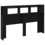 Cabecero con LED madera de ingeniería negro 160x18,5x103,5 cm de , Cabeceros y pies de cama - Ref: Foro24-837352, Precio: 97,...