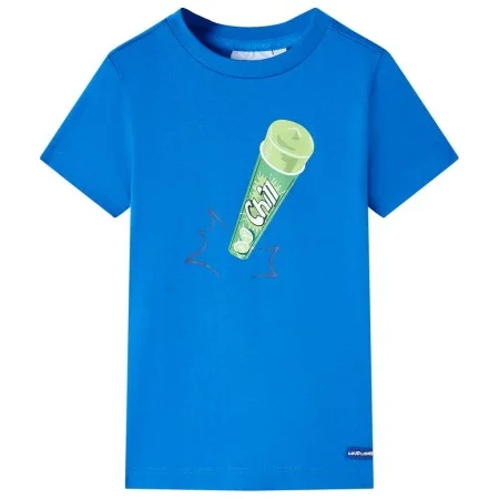 Camiseta infantil azul chillón 140 de , Camisetas para niños - Ref: Foro24-11848, Precio: 7,88 €, Descuento: %