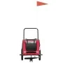 Remolque de bicicleta para perros hierro tela Oxford rojo negro de , Cochecitos para mascotas - Ref: Foro24-93887, Precio: 10...