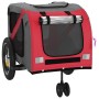 Remolque de bicicleta para perros hierro tela Oxford rojo negro de , Cochecitos para mascotas - Ref: Foro24-93887, Precio: 11...