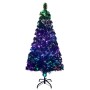 Árbol de Navidad artificial y soporte fibra óptica verde 150 cm en Decoración Festiva y Estacional | Comprar online en Foru.es