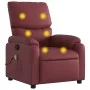 Sillón de masaje reclinable cuero sintético rojo tinto de , Sillones - Ref: Foro24-373445, Precio: 196,99 €, Descuento: %