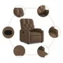 Sillón reclinable de tela marrón de , Sillones - Ref: Foro24-372483, Precio: 202,28 €, Descuento: %