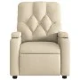 Sillón reclinable de tela crema de , Sillones - Ref: Foro24-372488, Precio: 189,87 €, Descuento: %