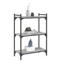 Librería 3 estantes madera ingeniería gris Sonoma 60x30x86 cm de , Librerías y estanterías - Ref: Foro24-837650, Precio: 42,2...