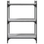 Librería 3 estantes madera ingeniería gris Sonoma 60x30x86 cm de , Librerías y estanterías - Ref: Foro24-837650, Precio: 42,2...