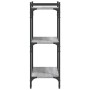 Librería 3 estantes madera ingeniería gris Sonoma 60x30x86 cm de , Librerías y estanterías - Ref: Foro24-837650, Precio: 42,2...