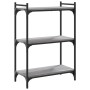 Librería 3 estantes madera ingeniería gris Sonoma 60x30x86 cm de , Librerías y estanterías - Ref: Foro24-837650, Precio: 42,2...