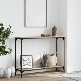 Mesa consola madera de ingeniería roble Sonoma 101x30,5x75 cm de , Mesas auxiliares - Ref: Foro24-837703, Precio: 39,36 €, De...