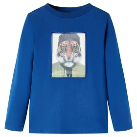 Camiseta infantil de manga larga azul oscuro 92 de , Camisetas para niños - Ref: Foro24-13289, Precio: 8,59 €, Descuento: %