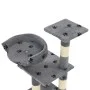Rascador para gatos poste de sisal 65 cm huellas gris de vidaXL, Mobiliario para gatos - Ref: Foro24-170608, Precio: 43,32 €,...