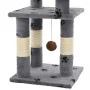 Rascador para gatos poste de sisal 65 cm huellas gris de vidaXL, Mobiliario para gatos - Ref: Foro24-170608, Precio: 43,32 €,...