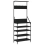 Perchero con zapatero negro 70x34x184 cm de , Organizadores de vestidores y perchas de barra - Ref: Foro24-837872, Precio: 80...