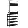 Perchero con zapatero negro 70x34x184 cm de , Organizadores de vestidores y perchas de barra - Ref: Foro24-837872, Precio: 80...