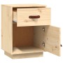 Mesita de noche madera maciza de pino 40x34x55 cm de vidaXL, Mesitas de noche - Ref: Foro24-818305, Precio: 59,23 €, Descuent...