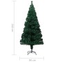 Árbol de Navidad artificial y soporte fibra óptica verde 210 cm en Decoración Festiva y Estacional | Comprar online en Foru.es