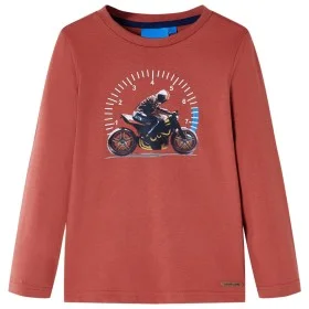 Camiseta infantil de manga larga color henna 104 de , Camisetas para niños - Ref: Foro24-12650, Precio: 8,30 €, Descuento: %