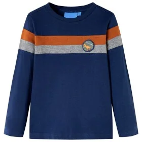 Camiseta infantil de manga larga azul marino 116 de , Camisetas para niños - Ref: Foro24-12851, Precio: 9,76 €, Descuento: %