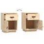 Mesita de noche madera maciza de pino 40x34x55 cm de vidaXL, Mesitas de noche - Ref: Foro24-818305, Precio: 59,23 €, Descuent...