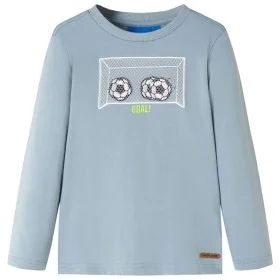 Camiseta infantil de manga larga azul claro 128 de , Camisetas para niños - Ref: Foro24-12717, Precio: 8,52 €, Descuento: %