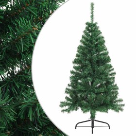 Medio árbol de Navidad artificial con soporte PVC verde 150 cm en Decoración Festiva y Estacional | Comprar online en Foru.es