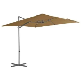 Sombrilla voladiza con poste de acero gris topo 250x250 cm de vidaXL, Sombrillas - Ref: Foro24-44627, Precio: 82,95 €, Descue...