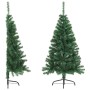 Medio árbol de Navidad artificial con soporte PVC verde 150 cm en Decoración Festiva y Estacional | Comprar online en Foru.es